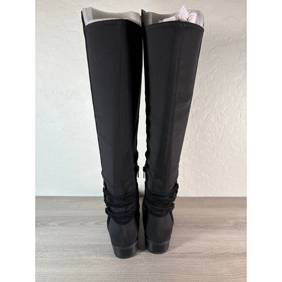 Vince Camuto Wide Calf Sheep Suede Tall Shaft Boots Pauletta Black Size‎ 6 - Picture 5 of 6